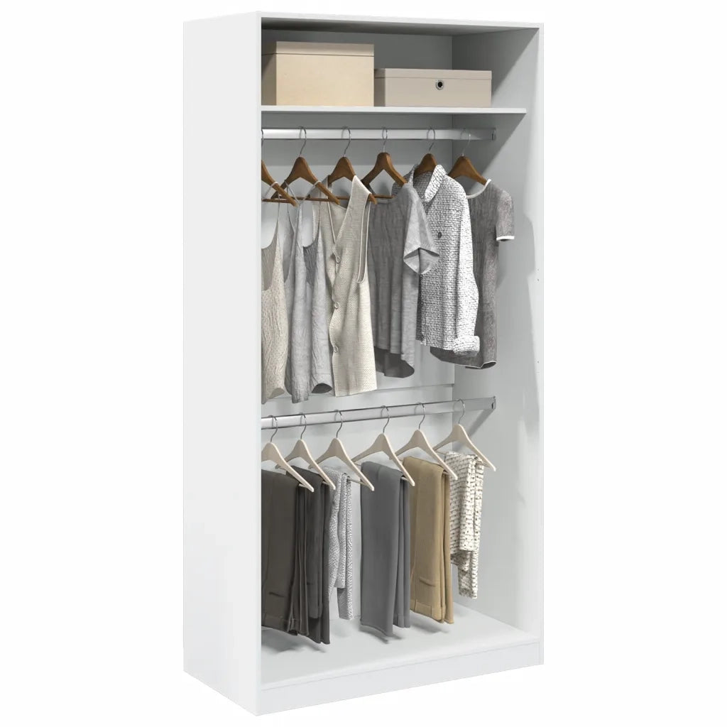 Armadio Bianco 100x50x200 cm in Legno Multistrato CFW7506348