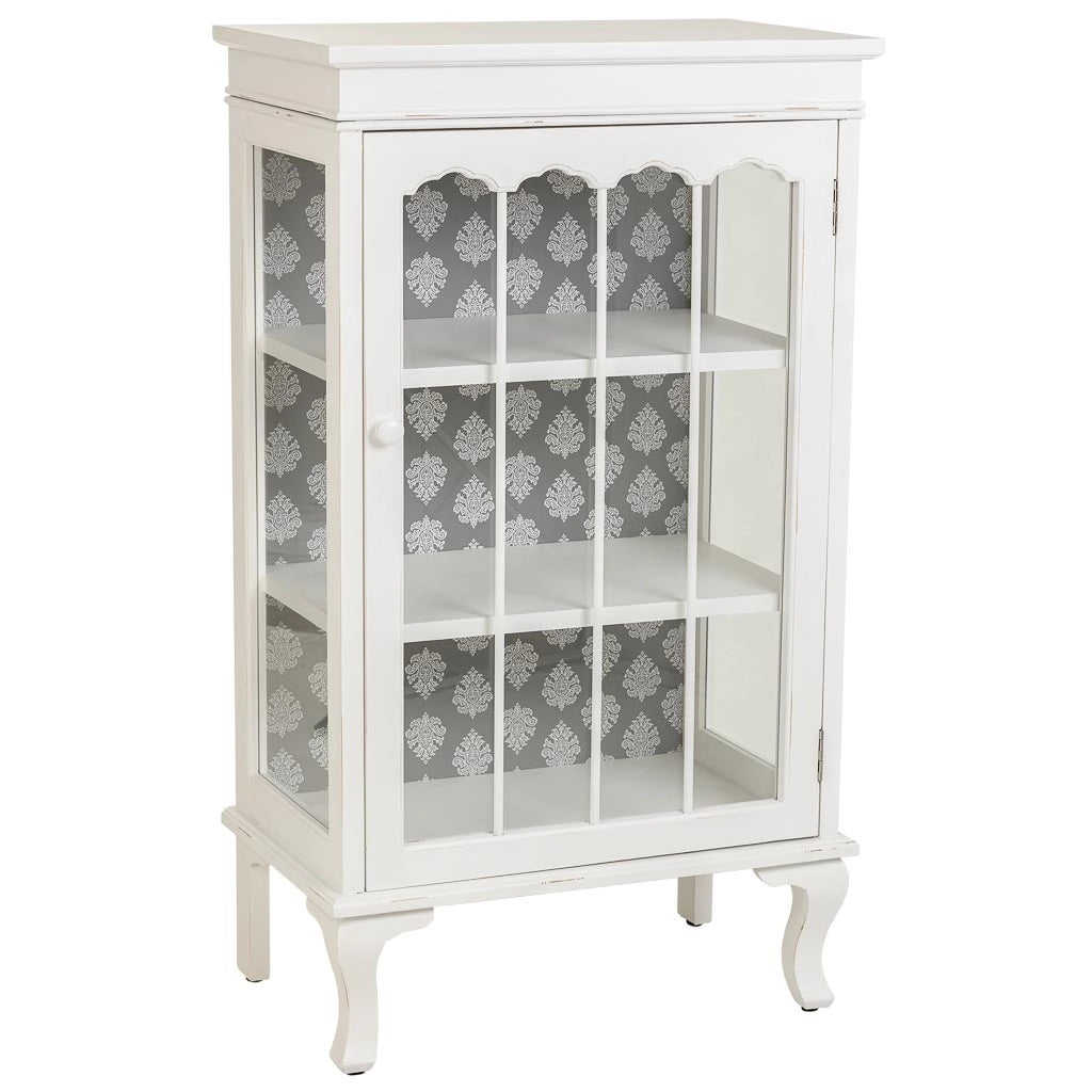 Vetrina in legno bianco 60,5x40,5x114,5h