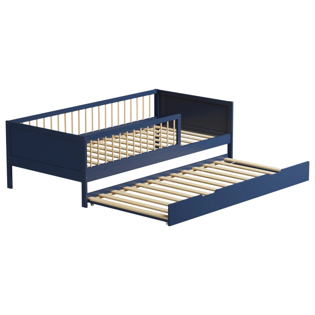 Letto a scomparsa per bambino 190x90cm blu scuro ADAM