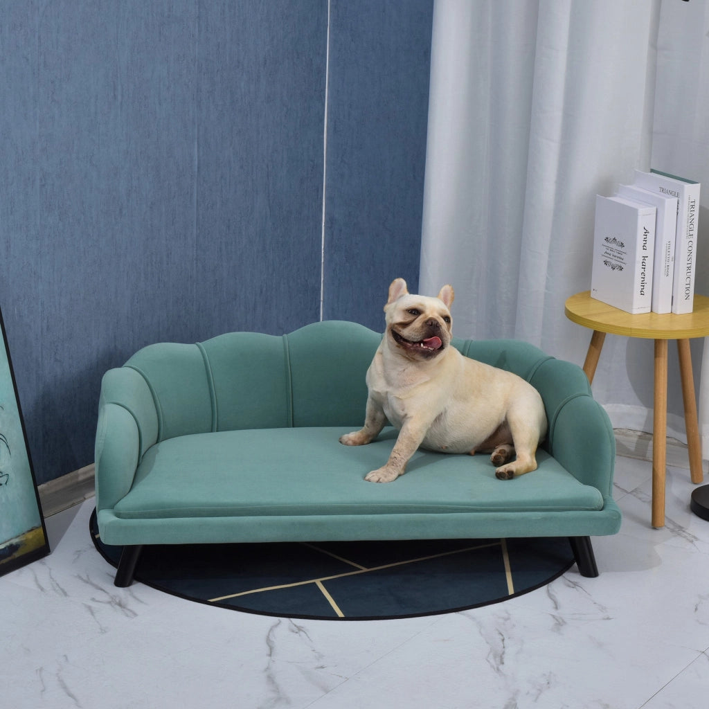 Cuccia Divano per Gatti e Cani di Media Taglia 98,5x60,5x35 cm  Verde