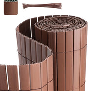 Pannelli di separazione per giardino in PVC - divisore per balcone e terrazza - schermo per giardino e terrazza 1,6x4m - colore marrone