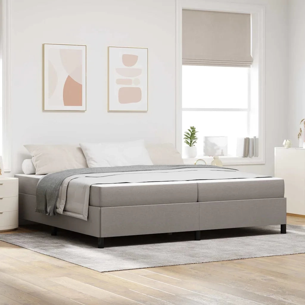 vidaXL Letto a molle Tortora e Nero 200 x 200 cm