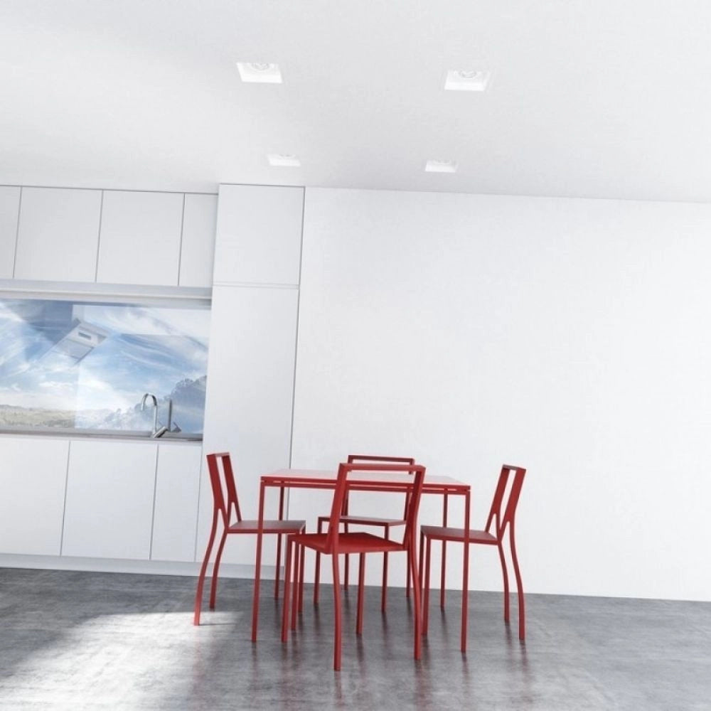 Faretto DINO SQ G53 inclinabile gesso 12V G53 50W