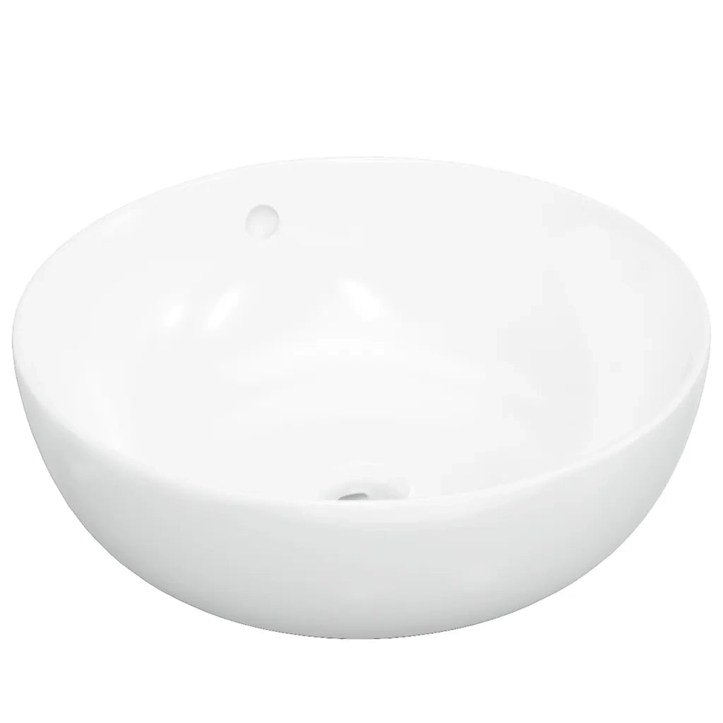 Lavandino Bianco 44x17 cm in Ceramica Rotondocod mxl 79416
