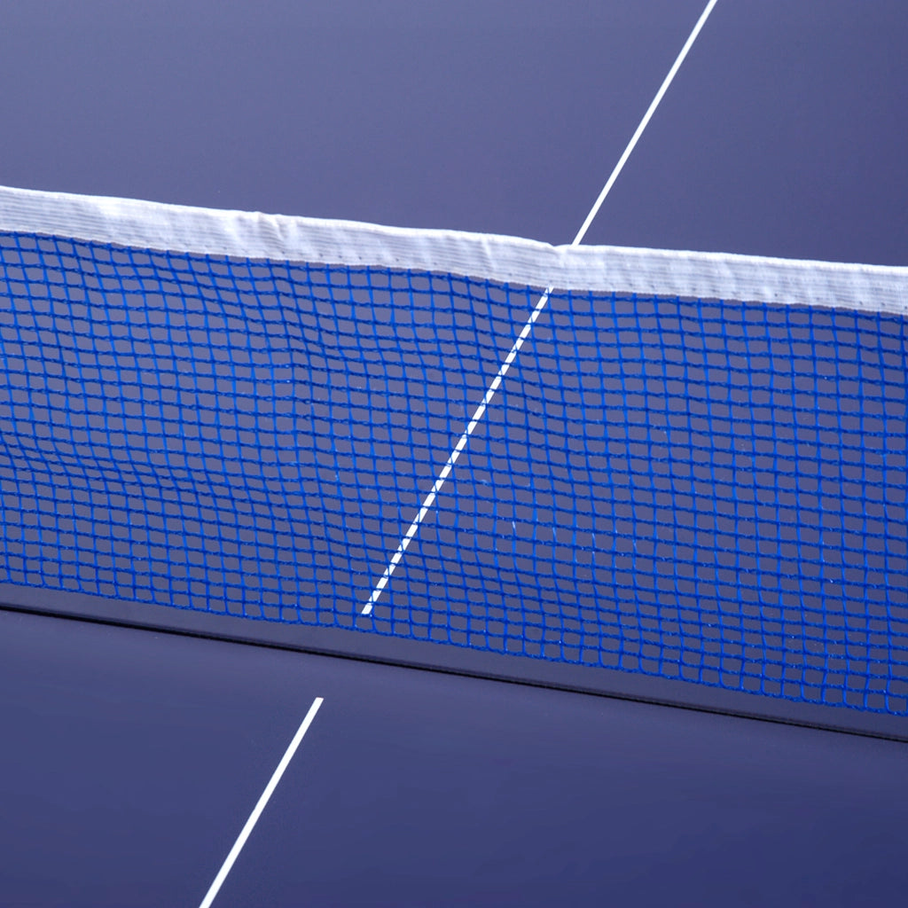 EasyComfort Tavolo da Ping Pong Pieghevole per Interni, Tavolo Ping Pong con Rete, Montaggio Non Richiesto, 182x91 cm, Blu e Viola