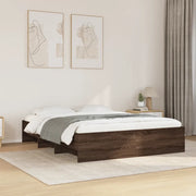 Giroletto senza Materasso-Struttura Letto Rovere Marrone 150x200 cm Truciolato 387928