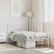 Giroletto con Testiera e Pediera Metallo Bianco 107x203 cmcod mxl 81907