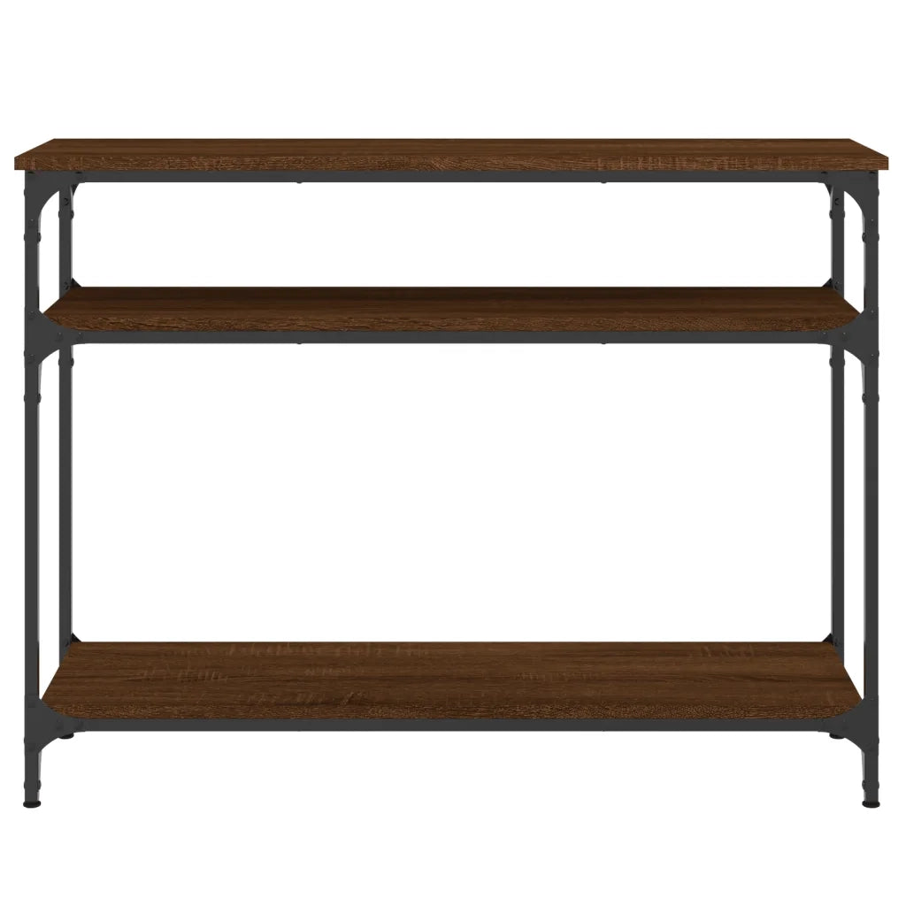 Tavolino Consolle Rovere Marrone 100x29x75 cm Legno Multistrato 834039