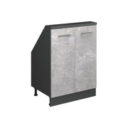 Mobile sottotetto Rion Calcestruzzo/Antracite con 2 porte Vicco