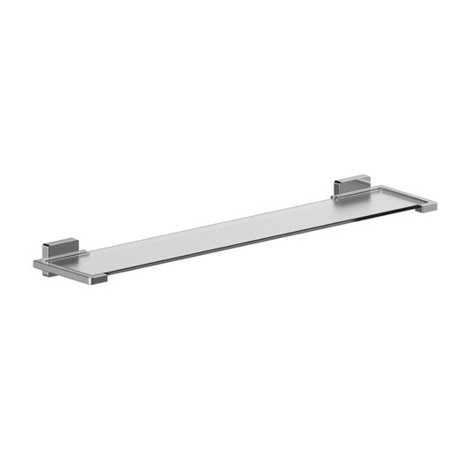 Mesola da bagno serie cubo con ripiano in vetro satinato - fissaggio ad incollo o con viti