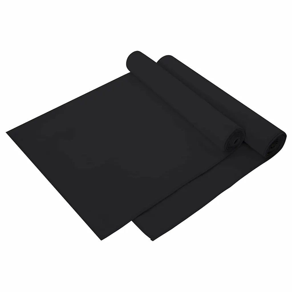 Asciugamani Sportivi 2 pz | Teli per bagno Nero 140 x 70 cm