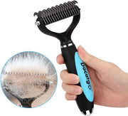 Spazzola per pelo lungo - spazzola per pelo sottile cane / gatto, pettine per eliminare nodi, spazzola per pelo sottile e matting, pettine a doppia lama per cani piccoli e grandi, massaggi + cura della pelliccia