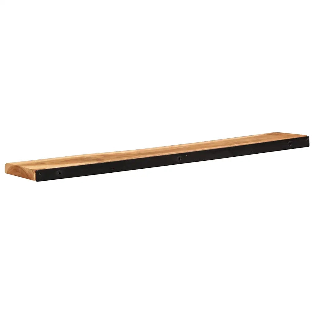 Mensole da Parete 2 pz 100x20x3,5cm in Legno Massello di Acacia 373627