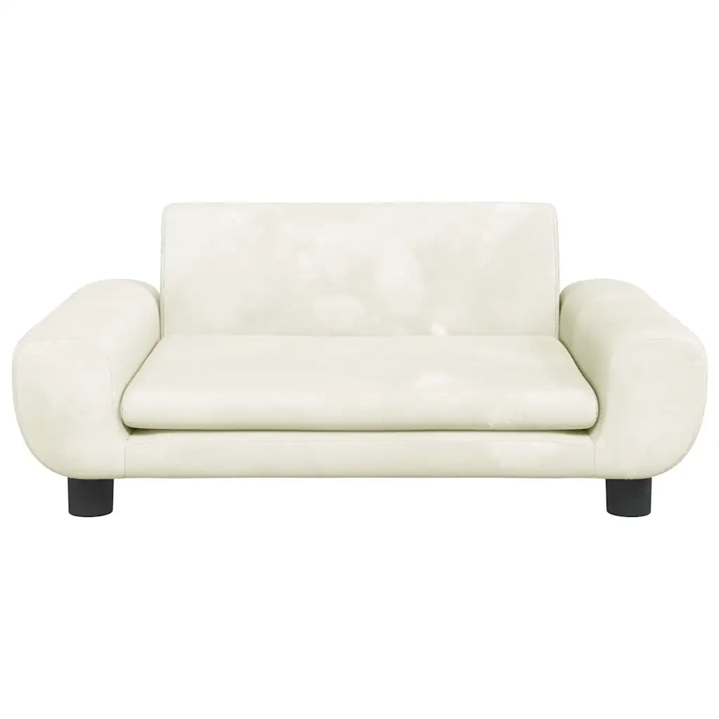 Lettino per Cani Crema 70x45x33 cm in Velluto