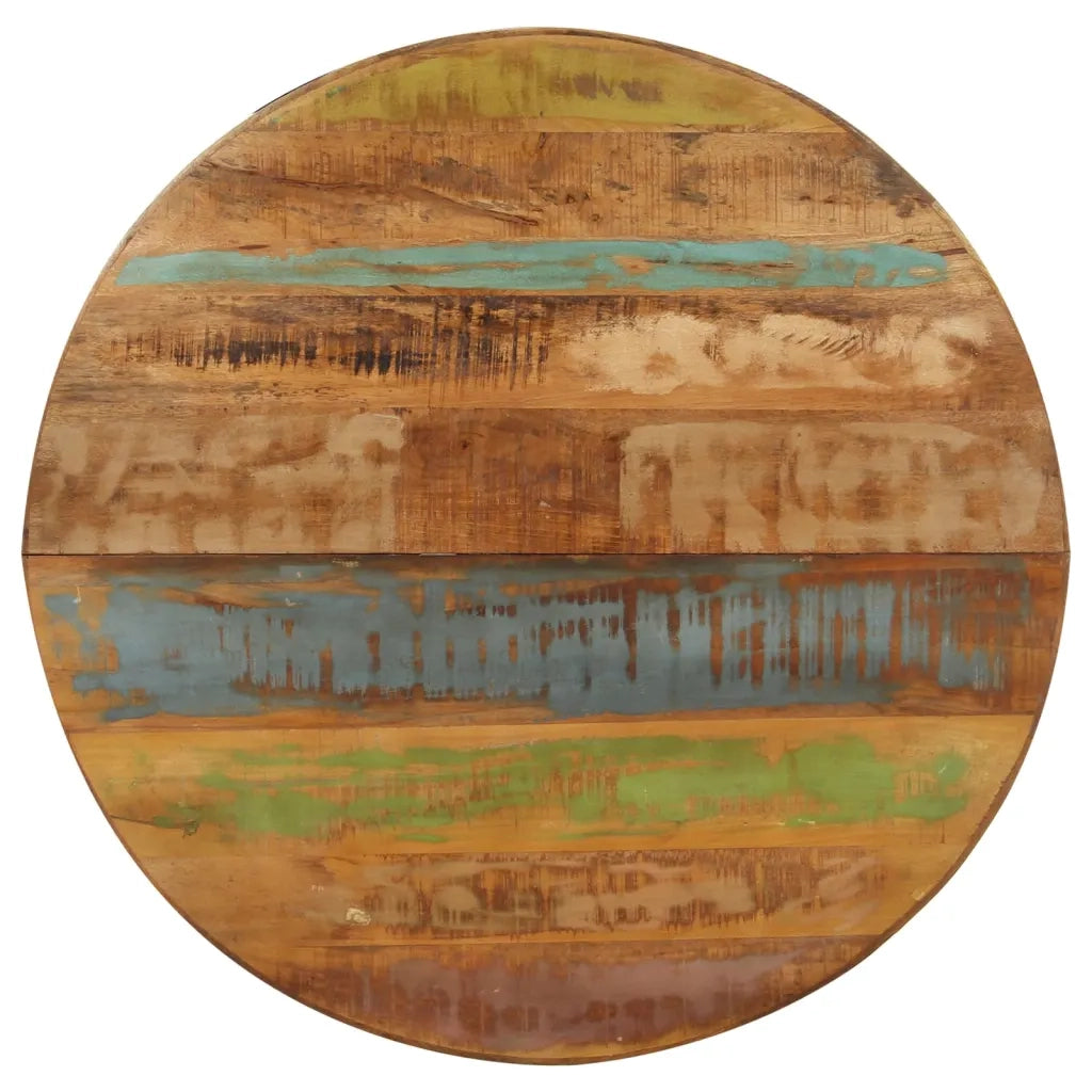 Tavolo da Pranzo Rotondo 100x100x75 cm Massello di Recupero 321682