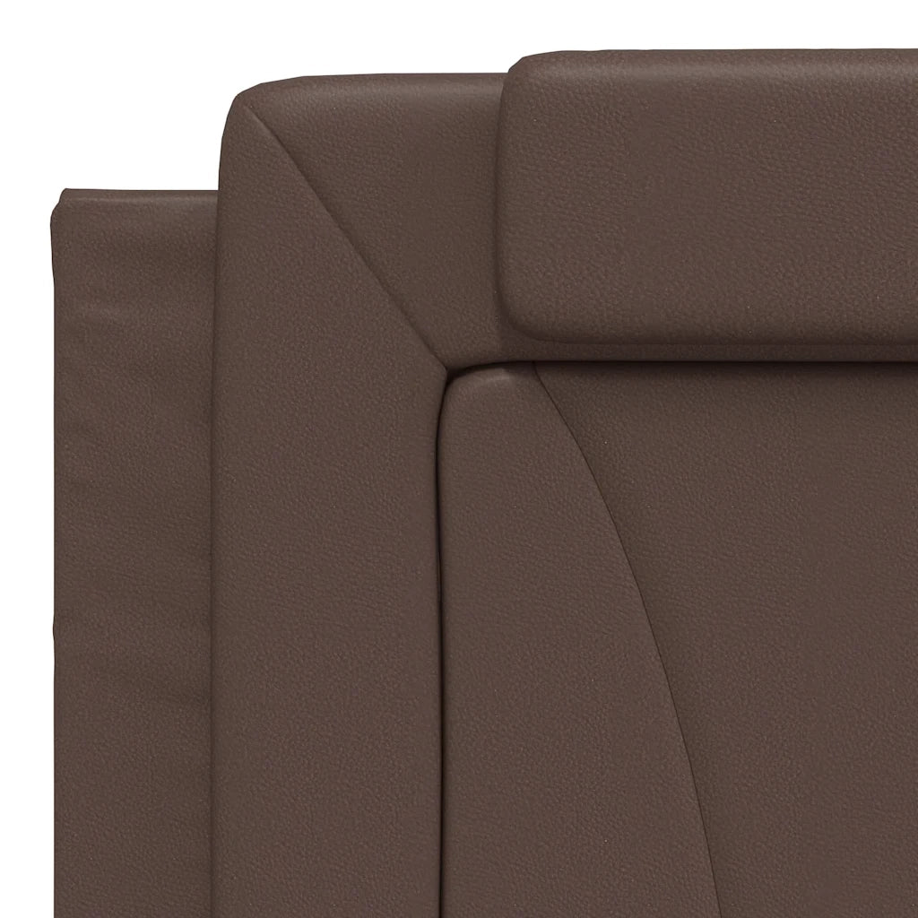 Giroletto con Testiera Marrone 180x200 cm in Similpelle