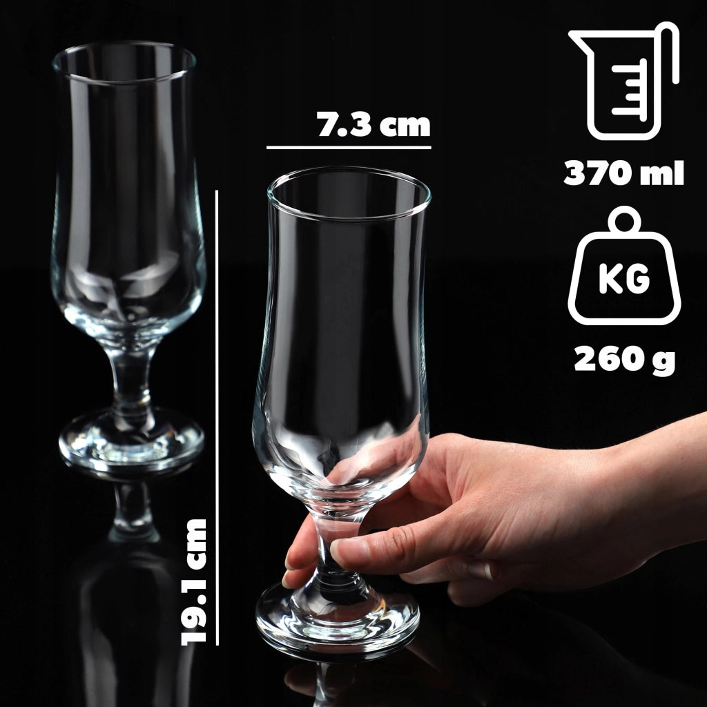 Bicchieri KADAX per bevande, cocktail, bibite, birra, acqua, 370 ml, set da 6