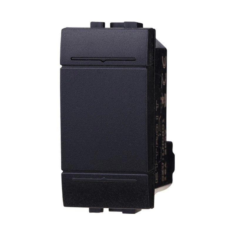 Deviatore 1P 16A Unipolare Colore Nero Compatibile Con Bticino Living International