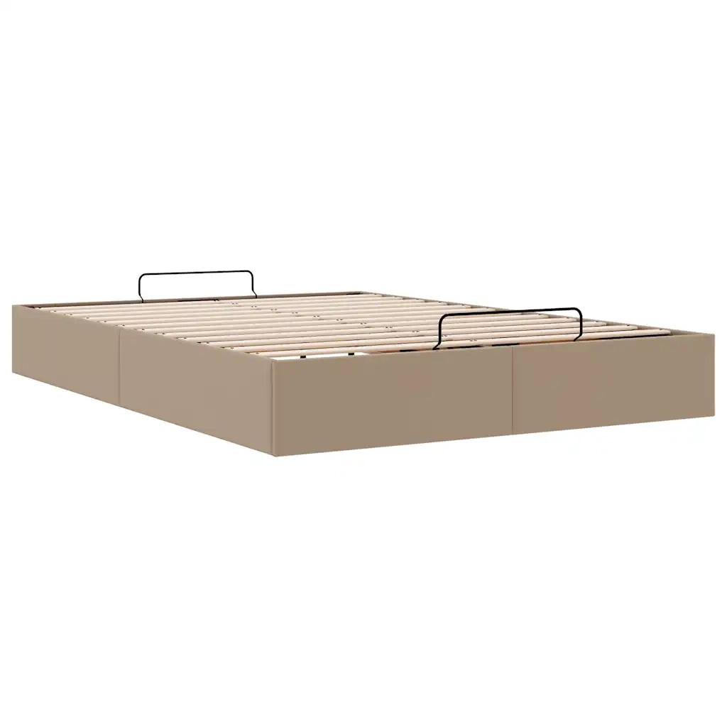 Struttura Letto Pouf senza Materasso 140x190 cm Similpelle 3310803