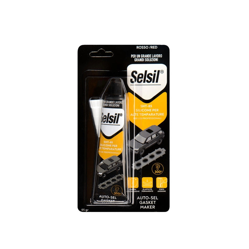 SELSIL SILICONE ALTE TEMPERATURE SHT-85 ROSSO 85 G- 12,0 pz