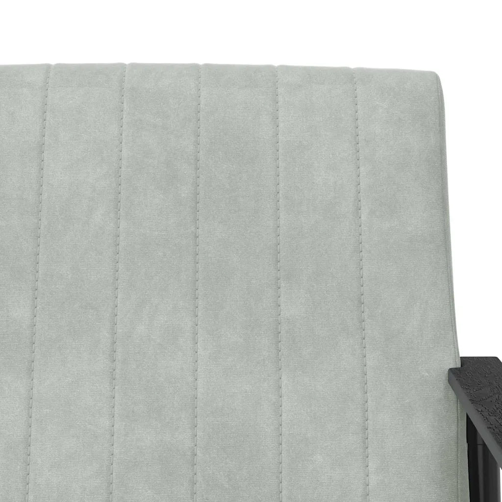 Poltrona-Divano Sedia-Poltroncina Grigio chiaro Velluto 441109