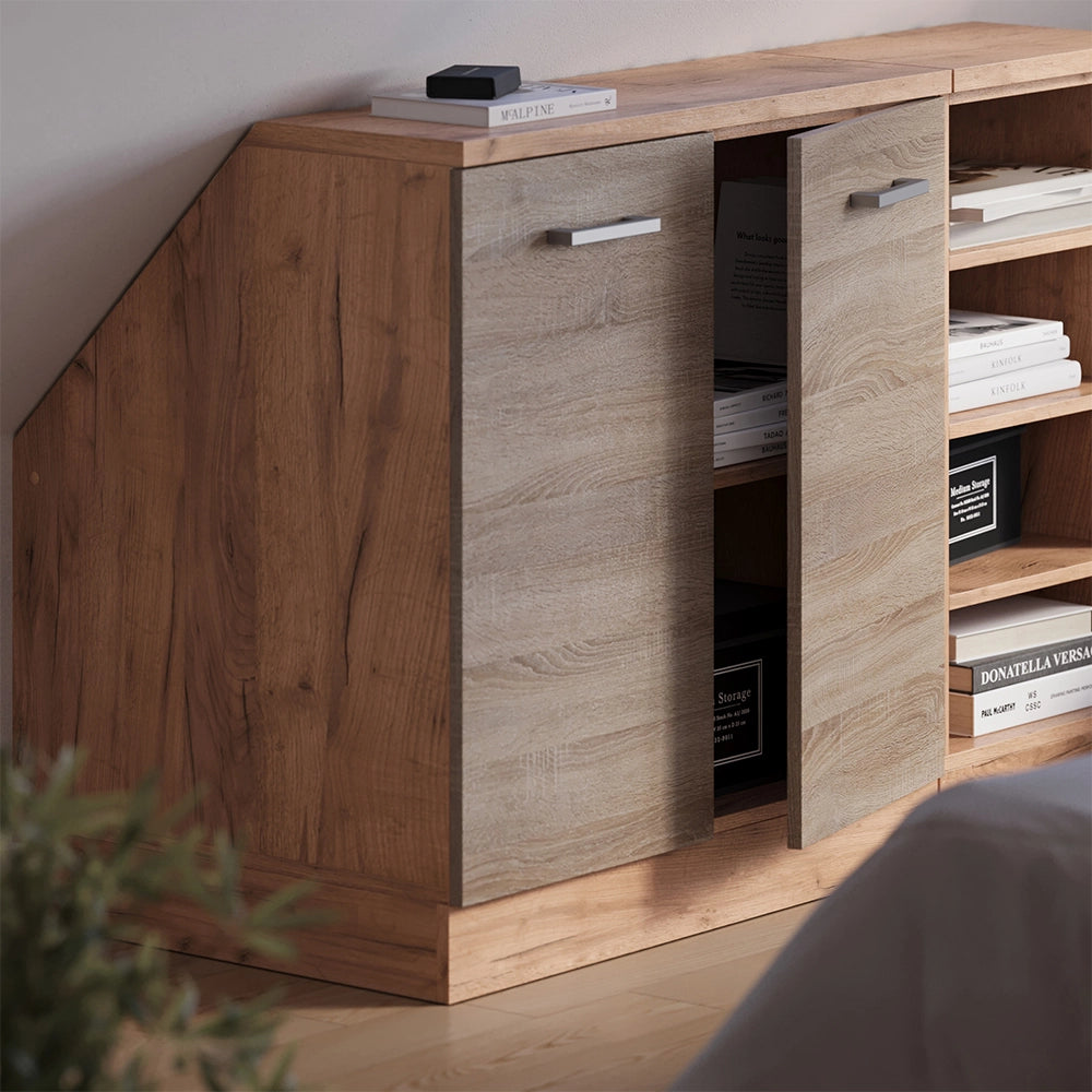 Mobile cucina sottotetto R-Line Sonoma/Rovere dorato 80 cm con 2 porte, carcassa 60 cm profondità Vicco