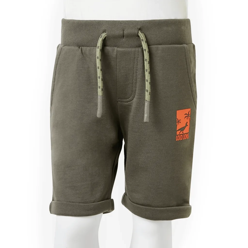 Pantaloncini per Bambini con Coulisse Cachi Scuro 140 CFW3201039