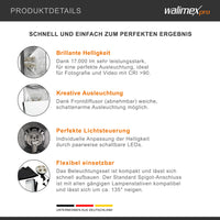 Set Softbox 50x70cm con 4 LED 35W, inclinazione di 135°, con diffusore, per illuminazione studio fotografico