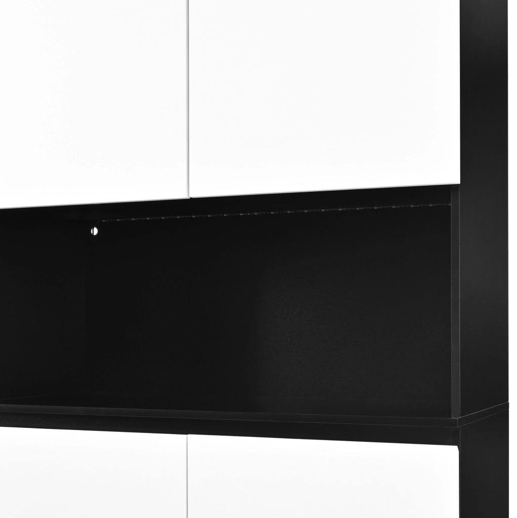 Hochschrank moderno in MDF nero e bianco