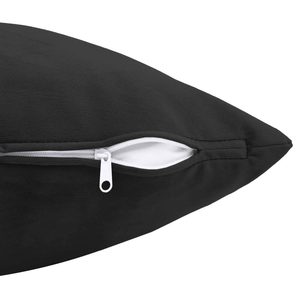 Cuscino con cuscino HEERLEN 6 pz Nero Velluto 925298