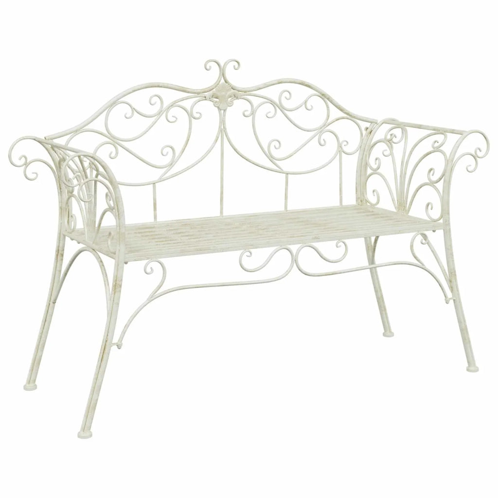 Panchina da giardino 2-Numero di posti 130 x 47 x 90 cm Acciaio 42029544