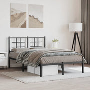 Giroletto con Testiera in Metallo Nero 120x200 cmcod mxl 86692