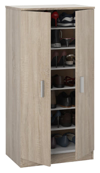 kit scarpiera 2 ante + 6 ripiani 55x36x108 rovere canadian cod:ferx.96246