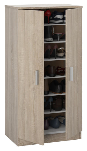 kit scarpiera 2 ante + 6 ripiani 55x36x108 rovere canadian cod:ferx.96246