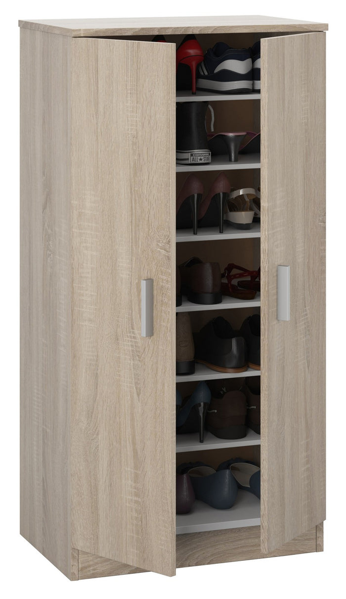 kit scarpiera 2 ante + 6 ripiani 55x36x108 rovere canadian cod:ferx.96246