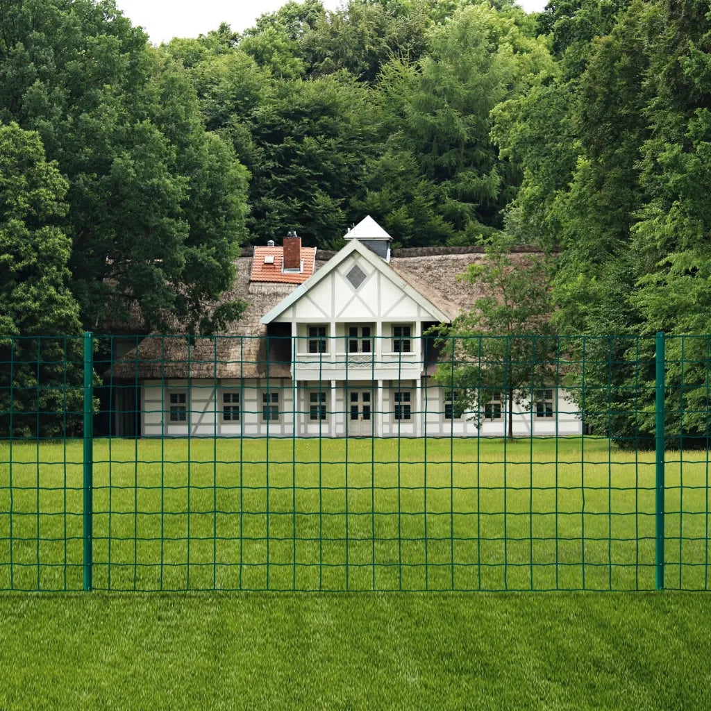 Recinzione Euro in Acciaio 20x1,5 m Verde 142817