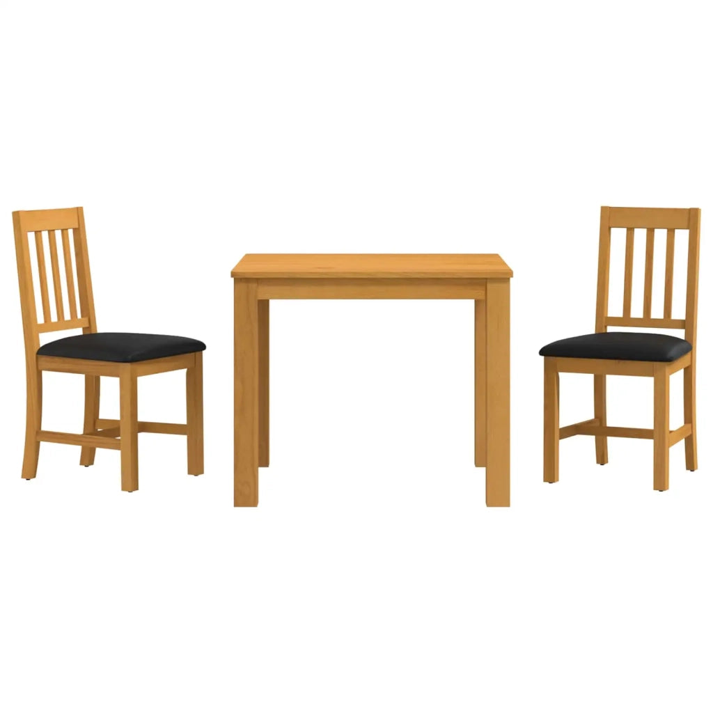 Set da pranzo 3 pz Nero Legno di Quercia Massello 3430313