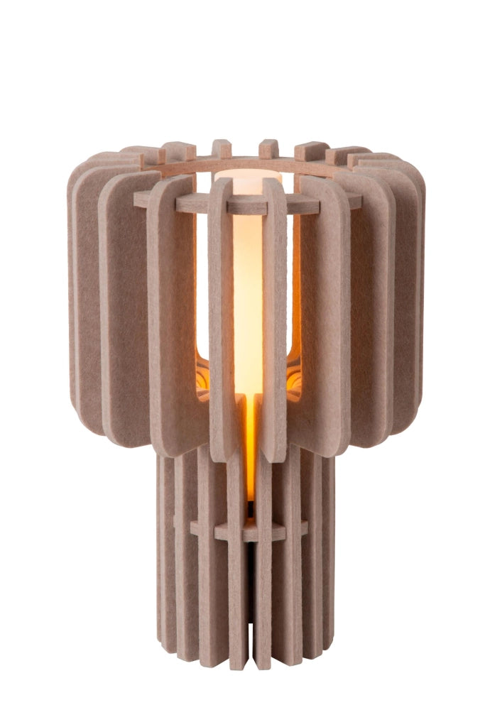 Lampada da tavolo japandi ROLLO 1xE27 taupe Lucide