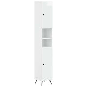 Armadio da Bagno con Ripiano Aperto BREDA Bianco Lucido 897479
