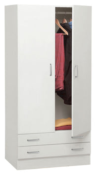 kit armadio 2 ante + 2 cassetti 82x46x184,3 bianco cod:ferx.96252