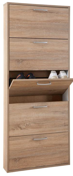 kit scarpiera 5 ribalte 65x15x164 rovere scuro cod:ferx.96254