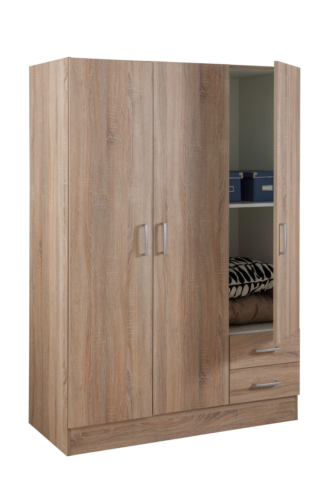 kit armadio 3 ante 2 cassetti cm 119,5x46,5x184,5h rovere  cod:ferx.96256