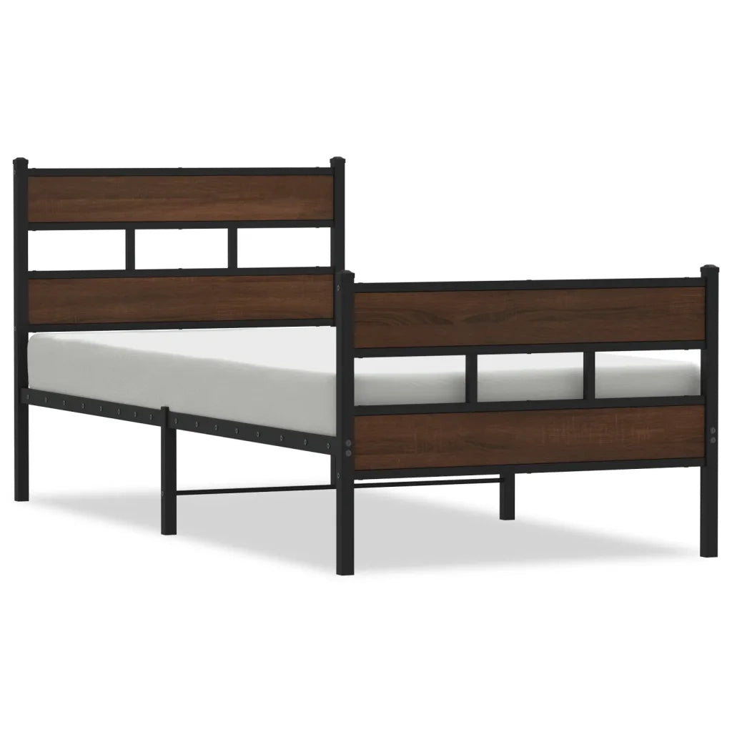 Giroletto senza Materasso con Testiera e Pediera-Struttura Letto 90x200 cm
