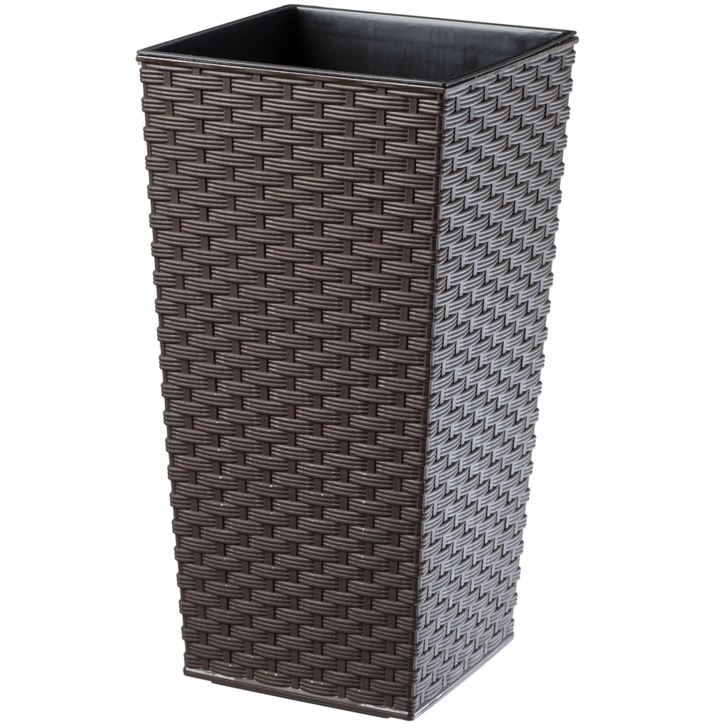 Vaso da giardino KADAX con inserto per fiori e coperchio, grande, alto, per terrazza, 68 cm