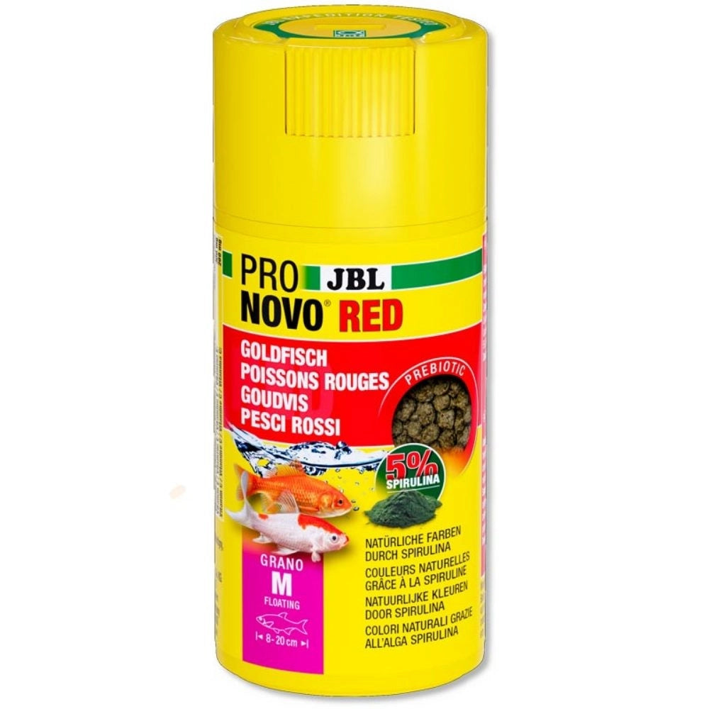 JBL ProNovo Red Grano M - Mangime base in granuli per tutti i pesci rossi da 8 a 20cm Formato: 100 ml