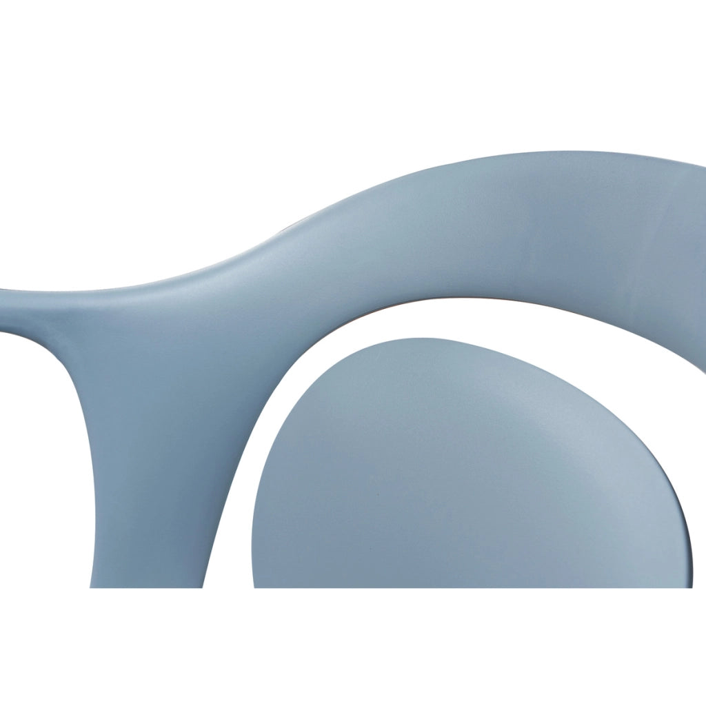 Set 4 sedie Chuck moderne in polipropilene blu grigio