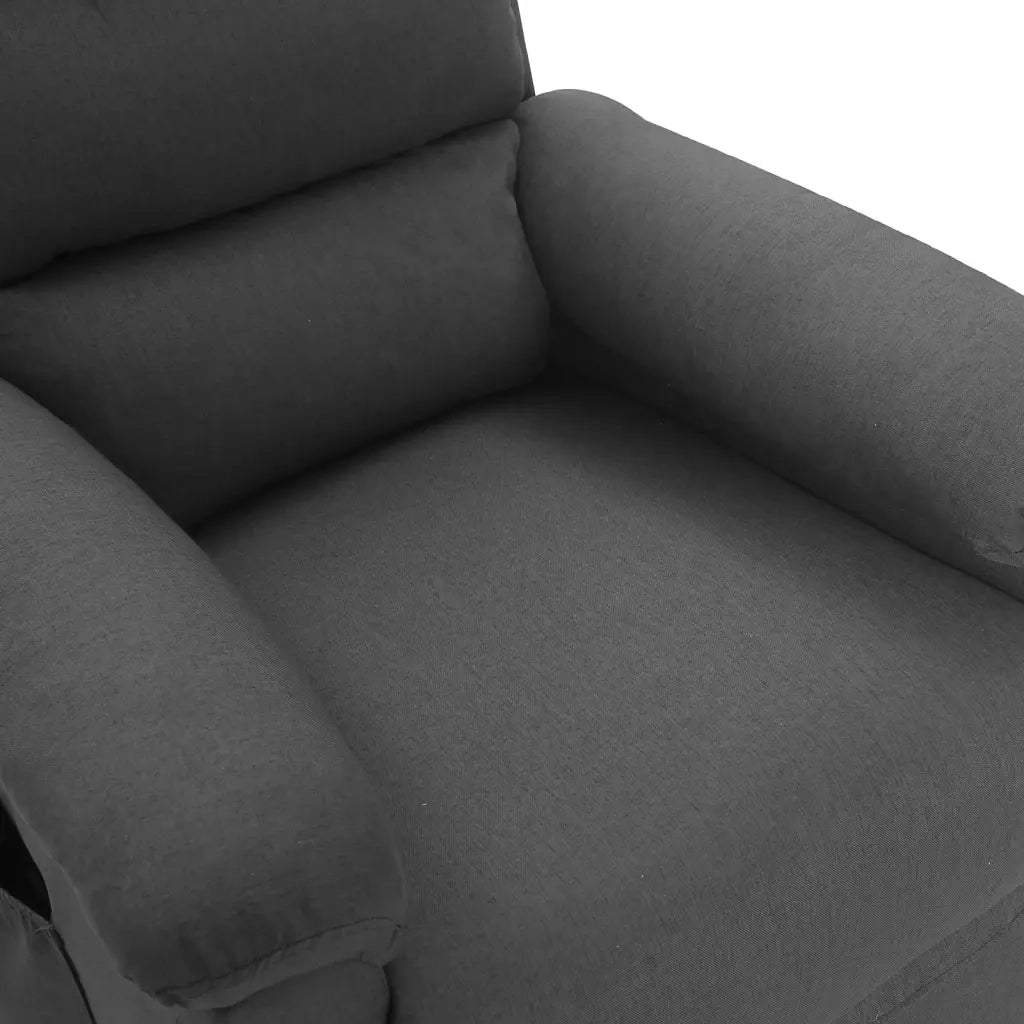 Poltrona Massaggiante | Sedia Relax Grigio Scuro in Tessuto