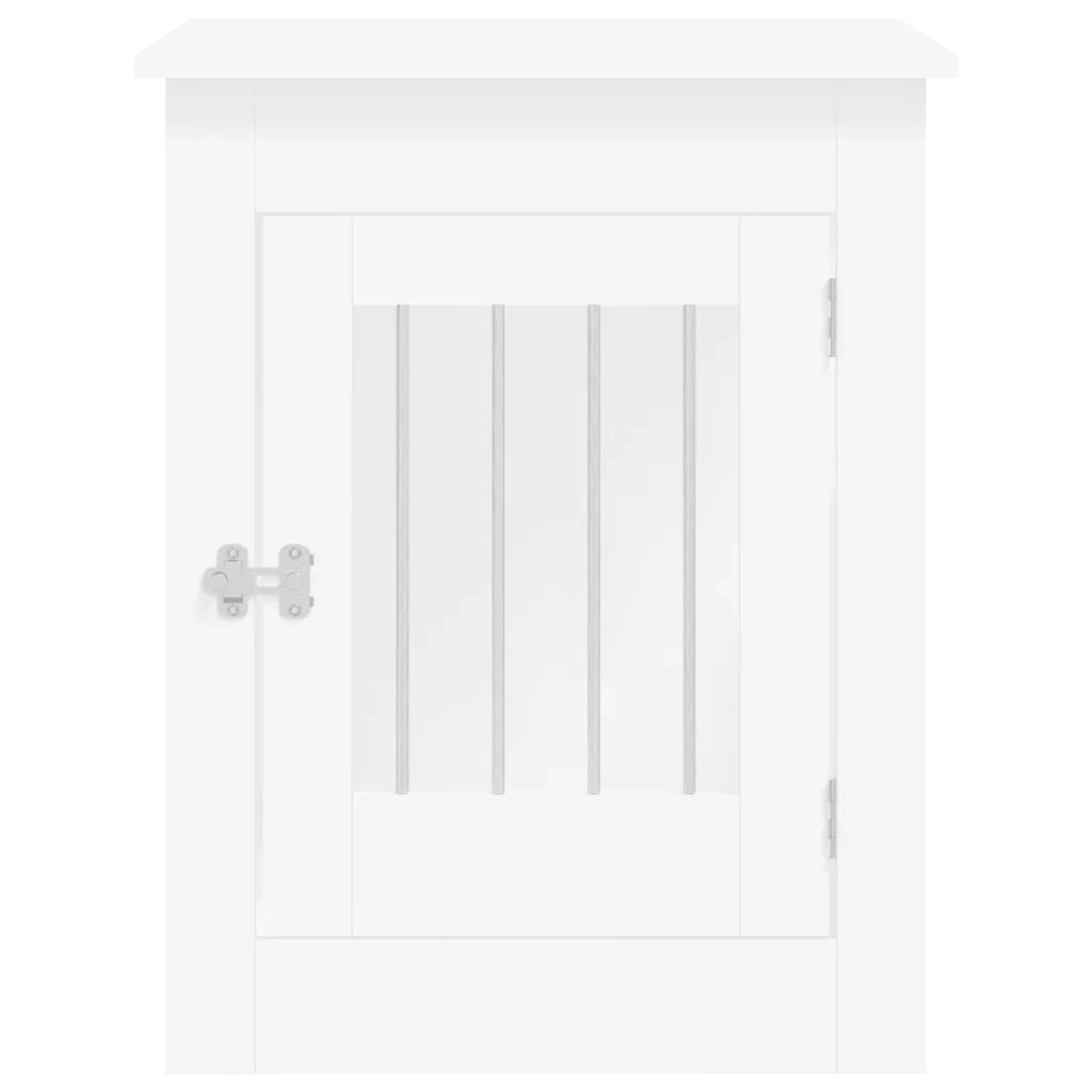 Gabbia Cani da Arredamento Bianca 55x80x68cm Legno Multistrato CFW9202003