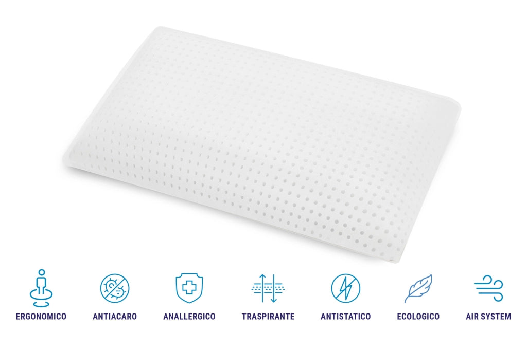 Cuscino in 100% Memory Foam - Altezza 12 cm – Traspirante Anallergico indeformabile