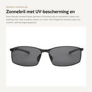 Occhiali da Sole Leggeri - Design Solare - Protezione UV - Antiriflesso - Uomo/Donna - Cassetta in Metallo - Larghezza Lente 65 mm